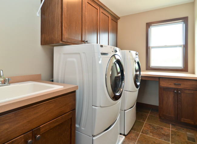 Traditional laundry room in Minneapolis.