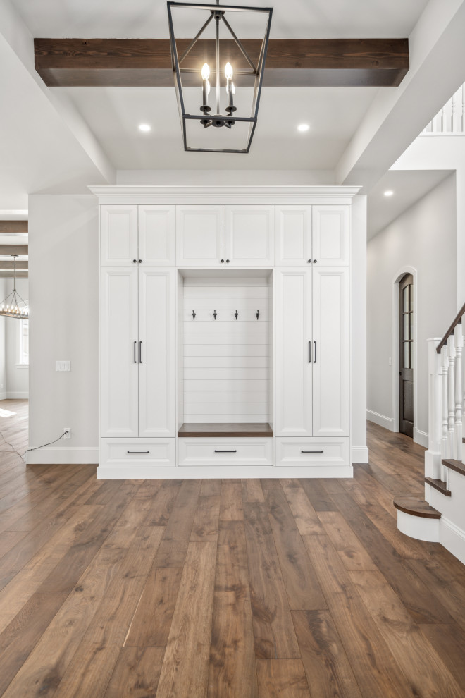 Inspiration for a transitional home design remodel in Calgary