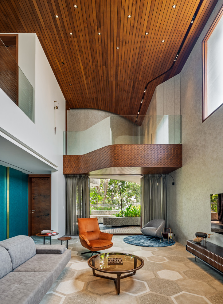 This is an example of a modern living room in Bengaluru.