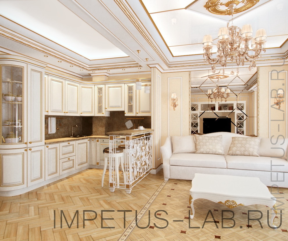 Проект квартиры в классическом стиле в центре Москвы