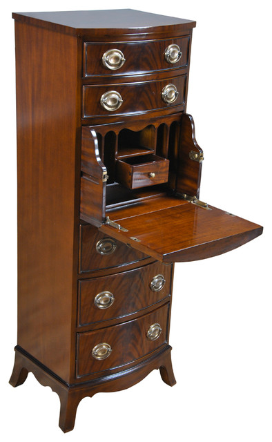 Mahogany Hidden Drawer Desk Traditional Desks And Hutches By