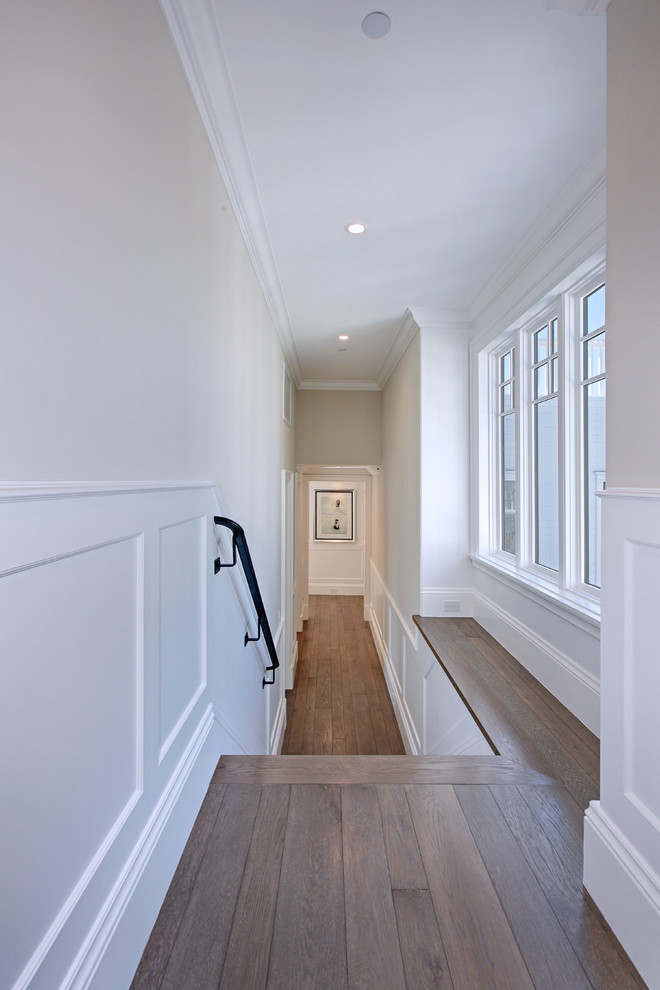 Inspiration for a transitional hallway remodel in Orange County