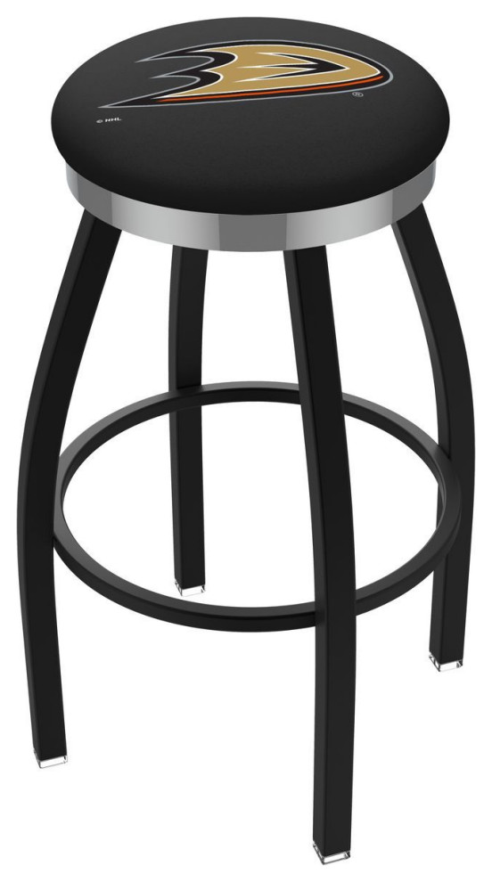 Holland L8B2C Anaheim Ducks 30" Swivel Bar Stool Black/Chrome