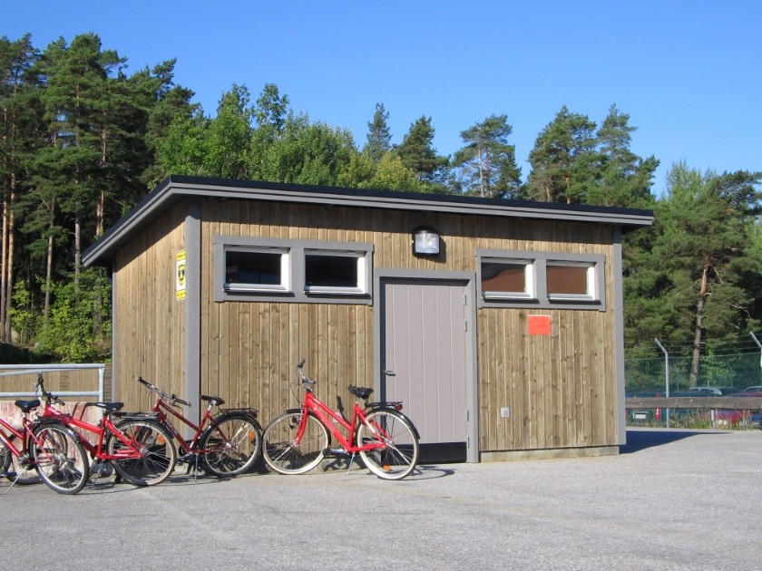 Exempel på en klassisk garage och förråd