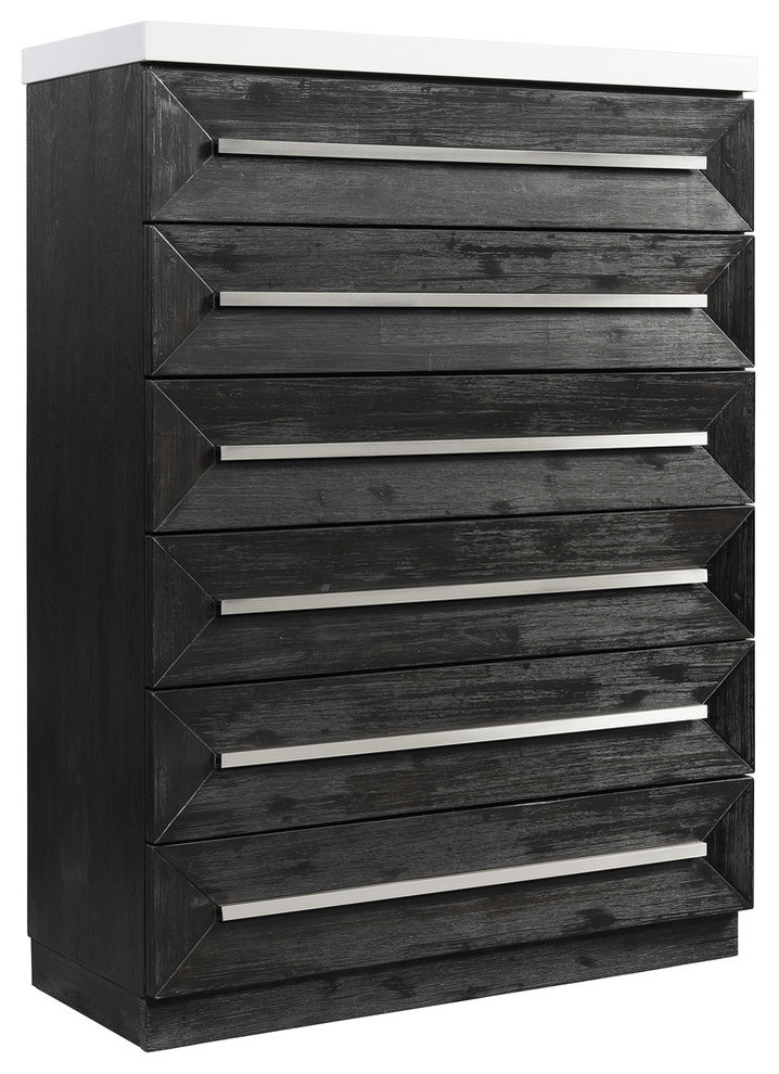 Picket House Furnishings Grace 6Drawer Quartz Top Chest Transitional