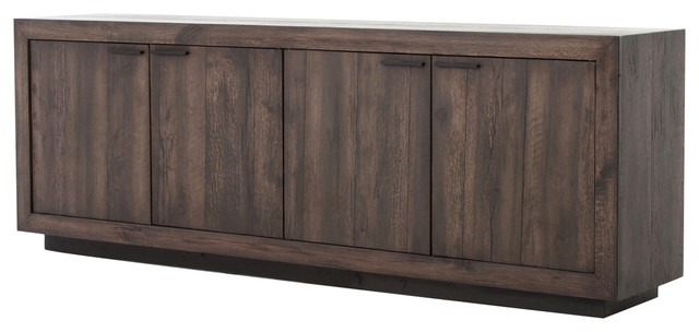 Glen Rustic Lodge Reclaimed Smoked Oak 4 Door Cabinet Glen Rustic Lodge Reclaimed Smoked Oak 4 Door Cabinet