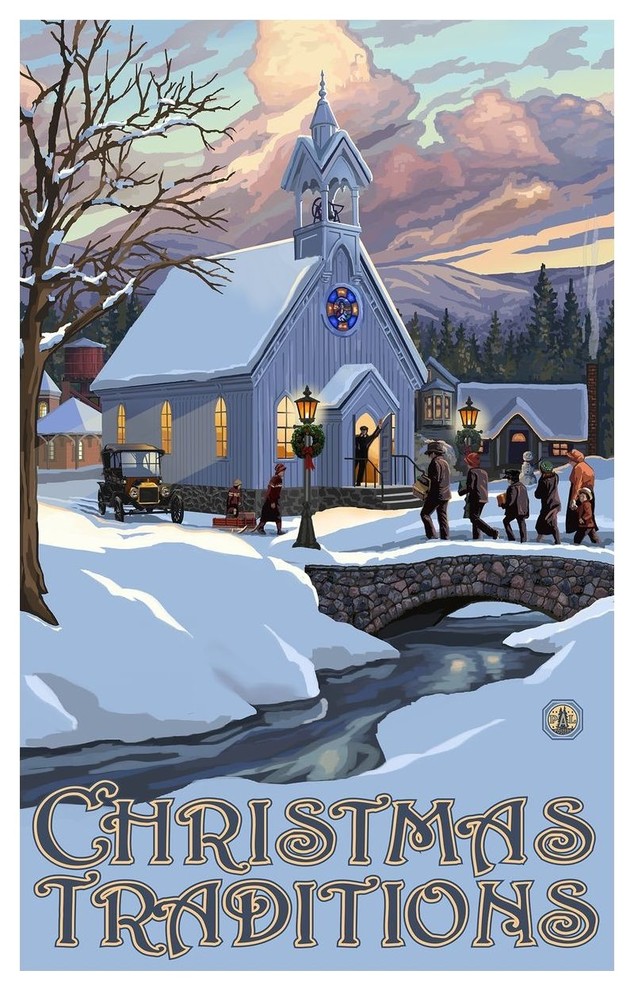 Paul A. Lanquist Christmas Traditions New England Art Print, 12"x18"
