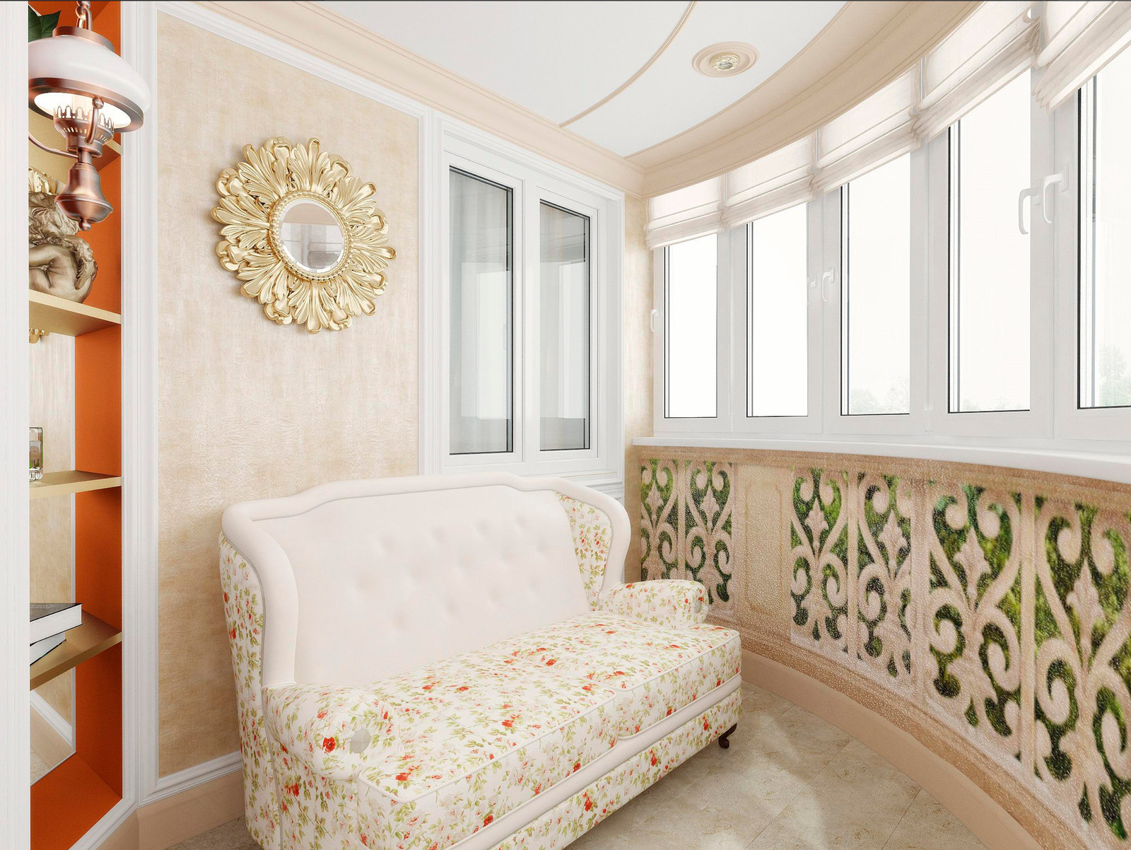 Классический интерьер с элементами греческого стиля