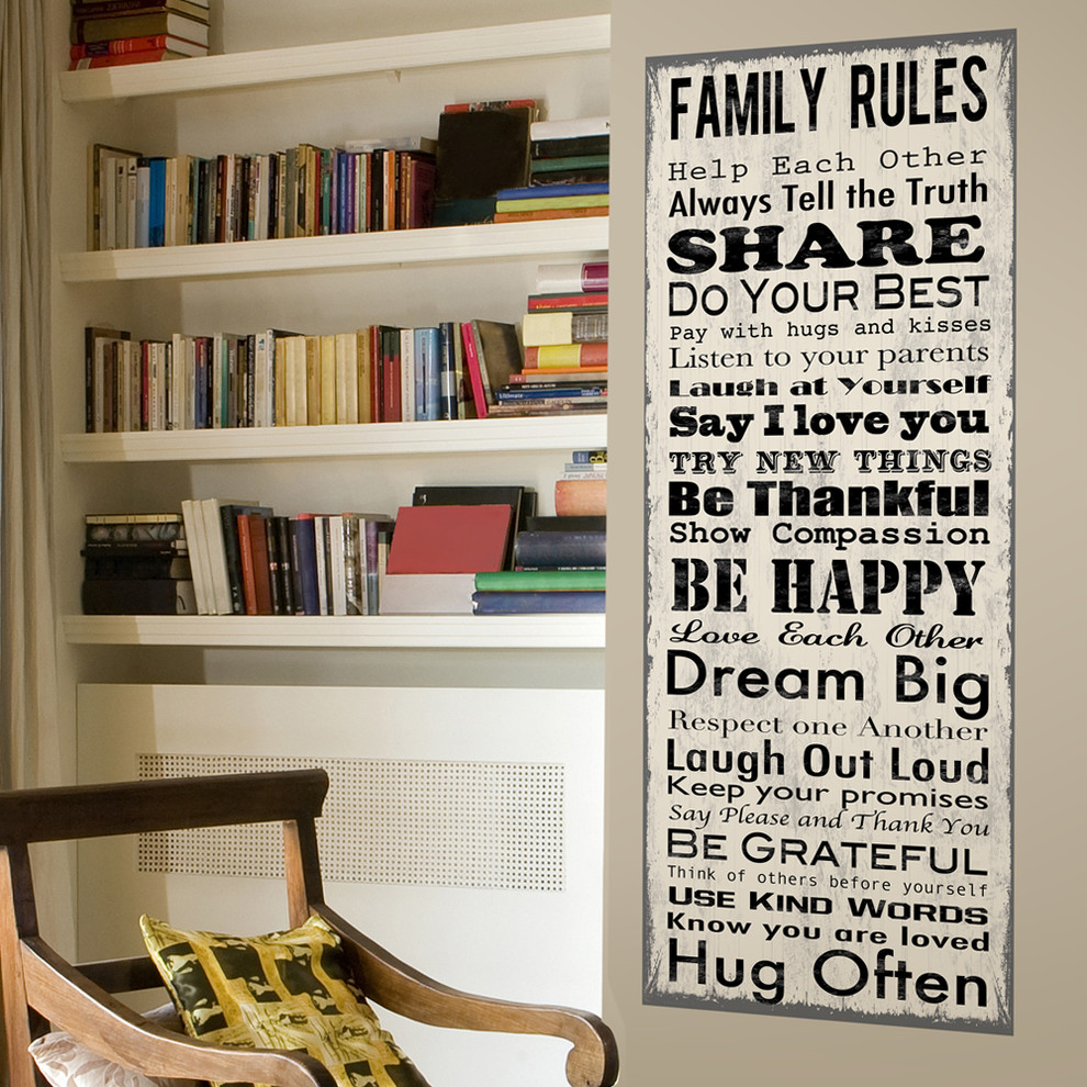 Family Rules Wall Canvas