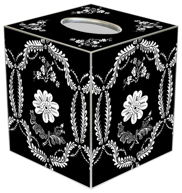 TB856 Black Provencial Tissue Cover Box Traditional Tissue Box
