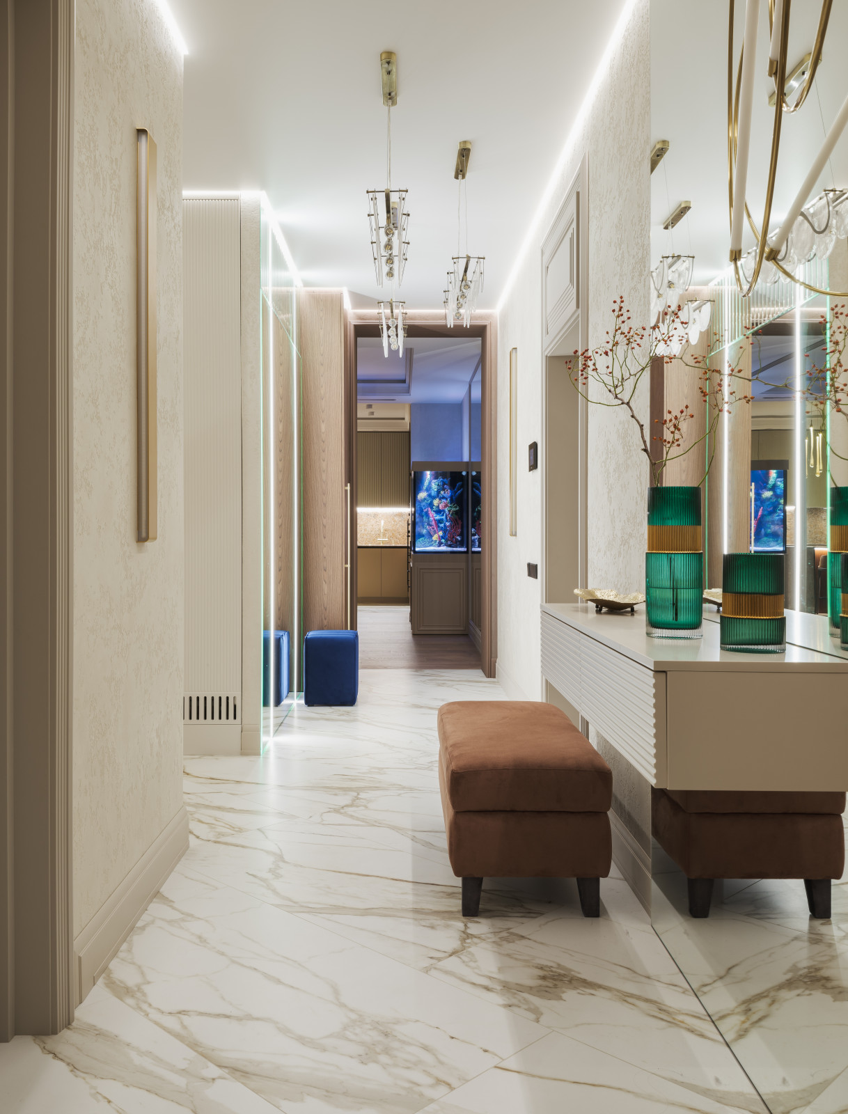 Реализация современной четырехкомнатной квартиры площадью 170 м²