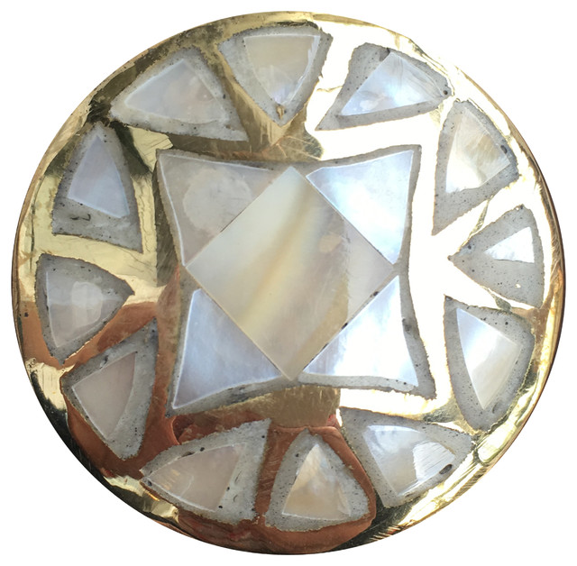 Mother Of Pearl Round Drawer Knob Gold Details Mother Of Pearl