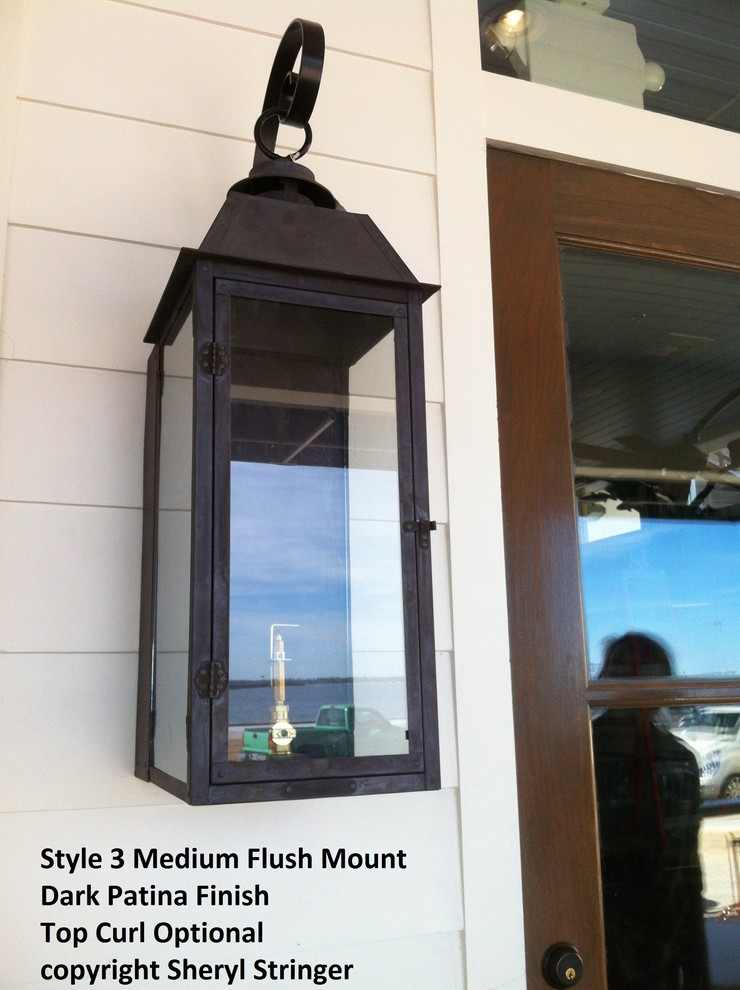 Style 3 Transitional Flush Mount Gas Lanterns