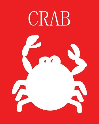 Crab Silhouette, Ready To Hang Canvas Kid's Wall Decor, 11 X 14
