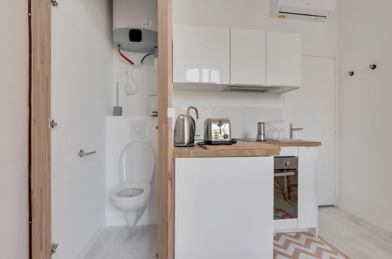 Projet Paradis, rénovation studio de 18m2