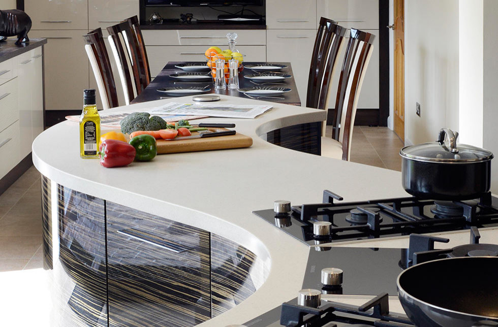 Modern kitchen in West Midlands.
