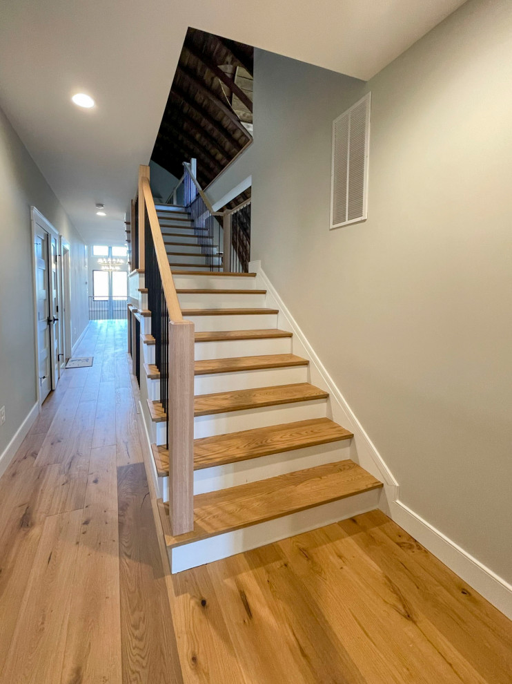 102_Straight-Freestanding Stairs/Landing in Barn Style Home, Leesburg ...