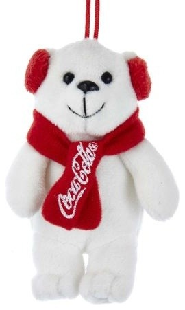 Kurt Adler 4 Coca Cola Bear With Earmuff Ornament Contemporary