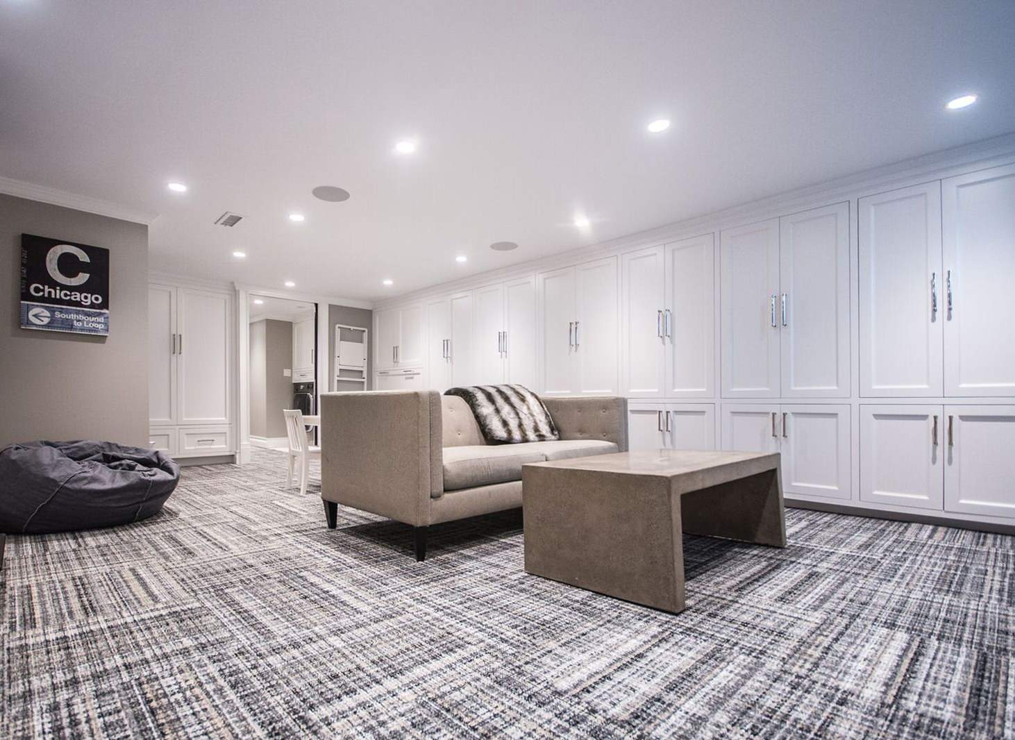 75 Carpeted Basement Ideas You'll Love - January, 2026 | Houzz, image size:1462x1066