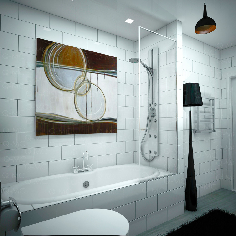 Санузел в стиле лофт