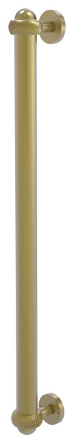 18" Refrigerator Pull With Twist Accents, Satin Brass