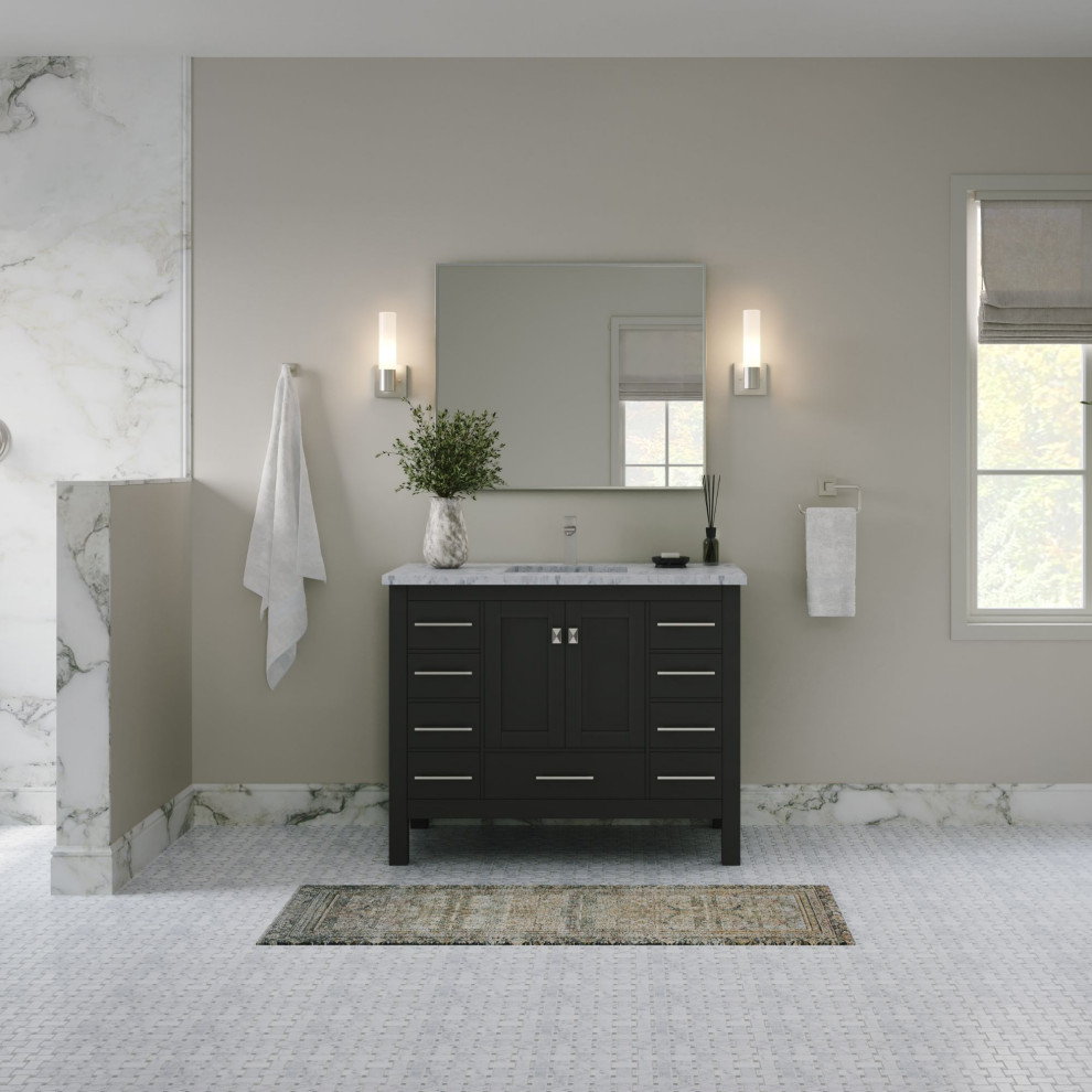 The Kennedy Bathroom Vanity, 42" Transitional Bathroom Vanities And