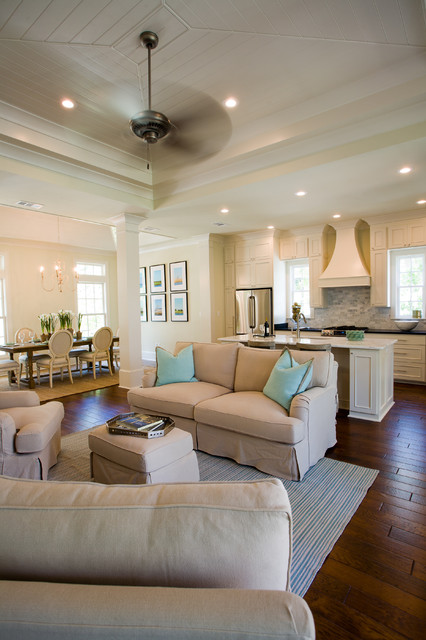 Functional Kitchen with Soothing Colors traditional-living-room