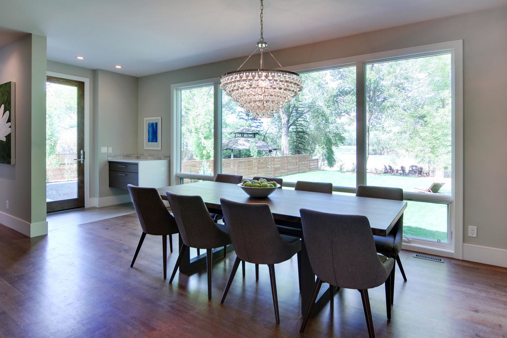 Inspiration for a transitional dining room remodel in Calgary