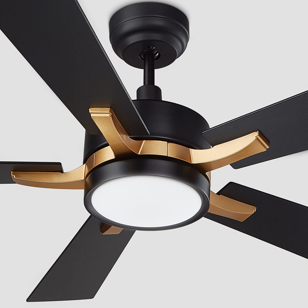 52" Indoor Smart Wifi Ceiling Fan with Dim LED Light and Remote Control