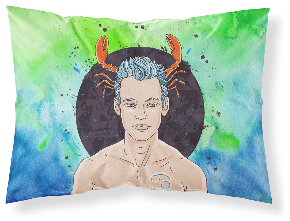 Cancer Zodiac Sign Fabric Standard Pillowcase Beach Style