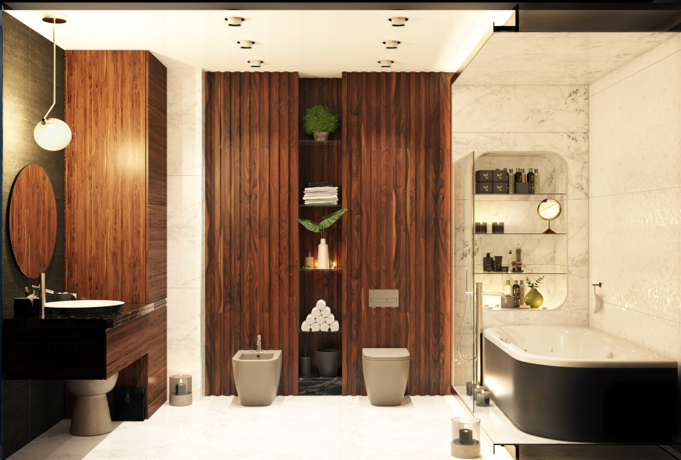 Дизайн Квартиры в современном стиле с британскими колониальными нотками.