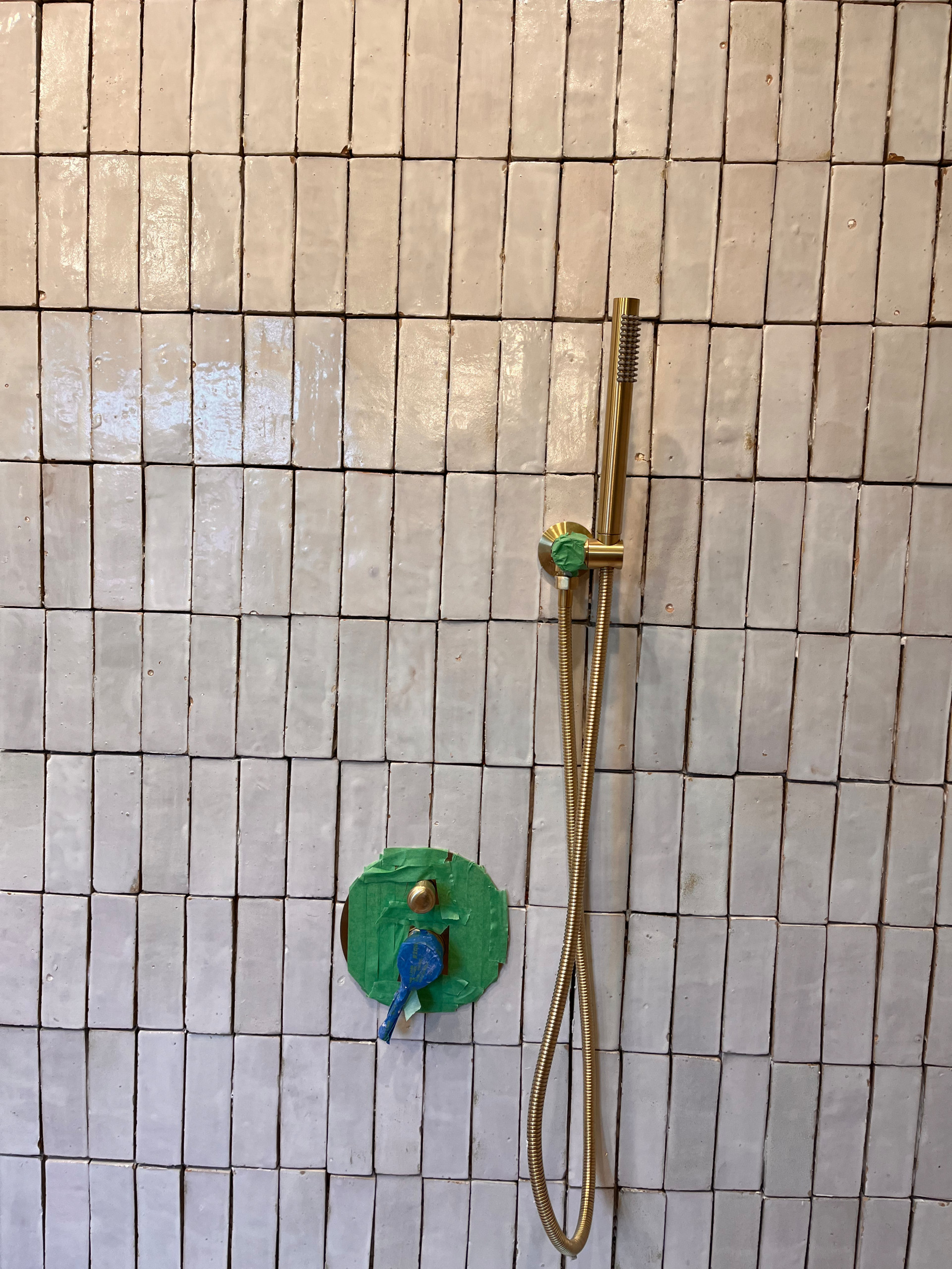 Moroccan tile shower