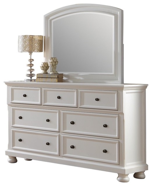 Liverpool Cottage Dresser With Hidden Drawer Mirror White