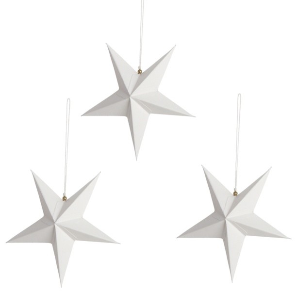 White Paper Star Decorations