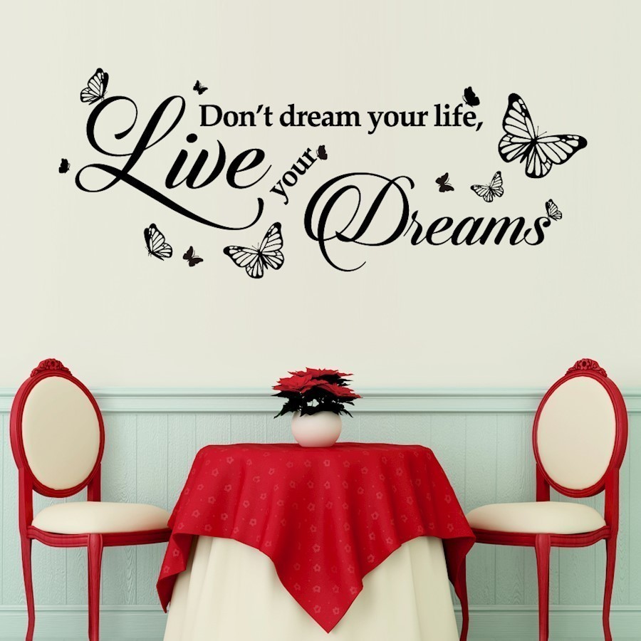 Walplus Dream Quote Wall Sticker Contemporary Wall Decals by