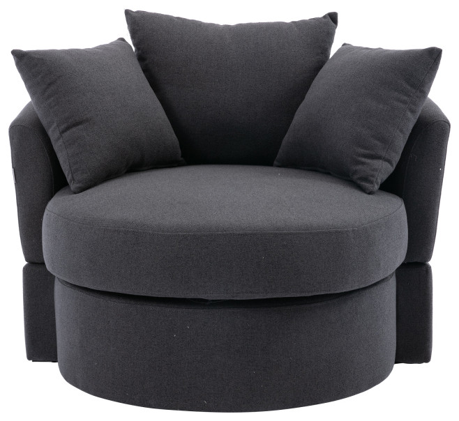 Lounge Swivel Bucket Accent Chair - Transitional - Armchairs And Accent ...