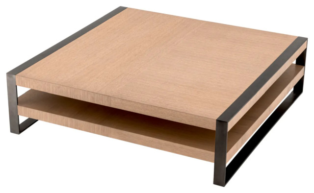 Natural Oak Square Coffee Table | Eichholtz Guinness - Industrial - Coffee Tables - by OROA ...