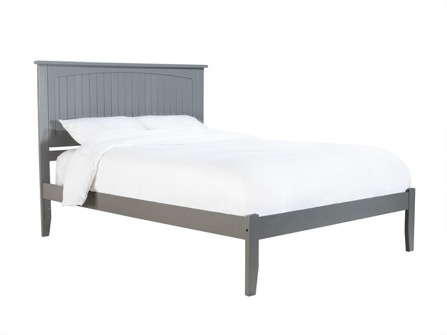 Nantucket Queen Platform Bed With Open Foot Board In Atlantic Grey Nantucket Queen Platform Bed With Open Foot Board In Atlantic Grey Transitional Beds By Virventures