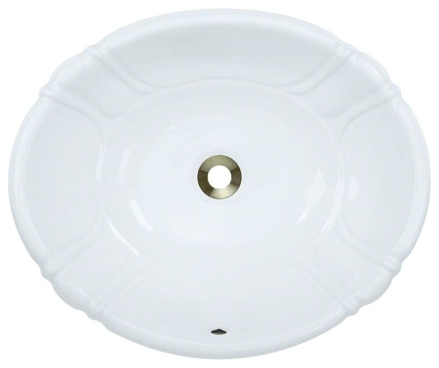 O1815 Overmount Porcelain Sink, White, No Additional Accessories