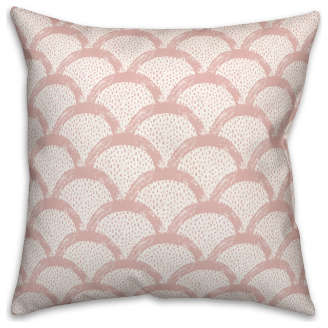 Pink Scallops 20x20 Indoor/Outdoor Pillow, 20x20 Beach Style