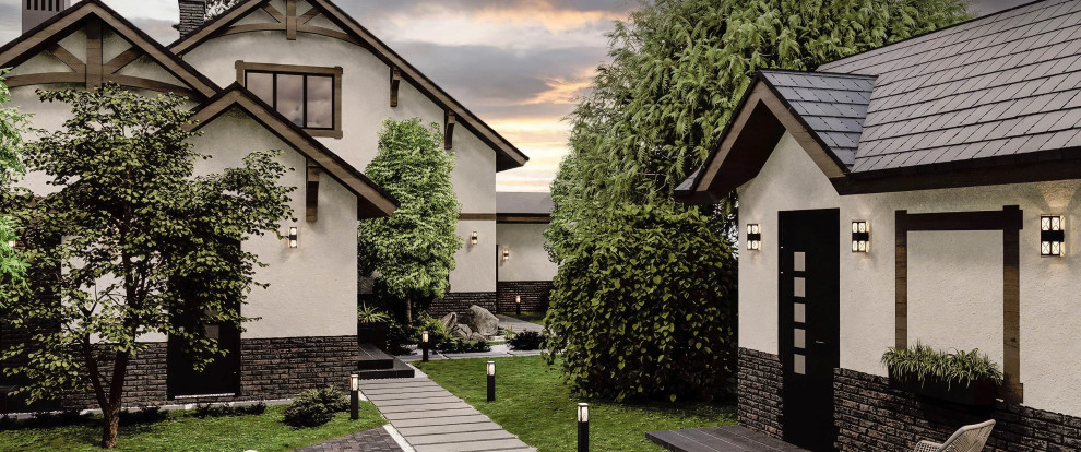 Дизайн- проект  фасада и благоустройства  жилого дома