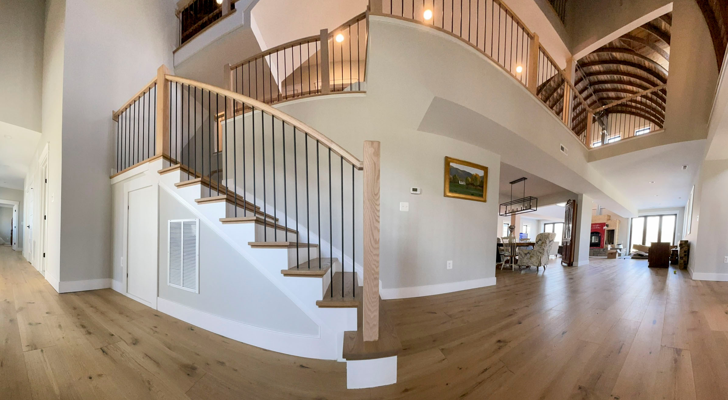 102_Straight-Freestanding Stairs/Landing in Barn Style Home, Leesburg VA 20175