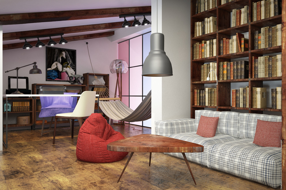 Дизайн квартиры с монсардным этажем для молодой пары