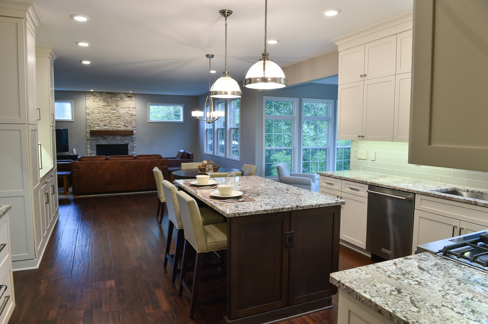 Inspiration for a transitional kitchen remodel in Cleveland