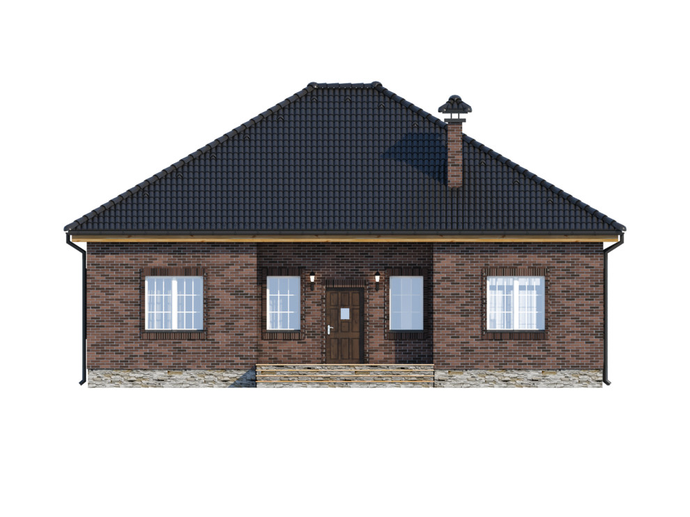 Проект 271 Одноэтажный дом с тремя спальнями