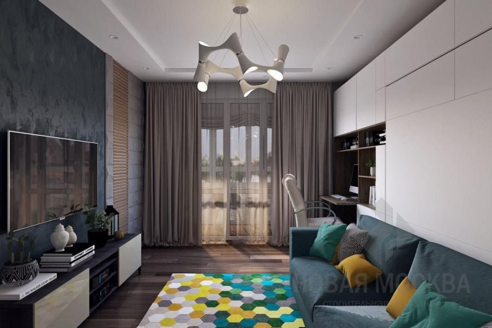 Дизайн-проект двухкомнатной квартиры 64,1 кв.м в ЖК «Татьянин Парк»