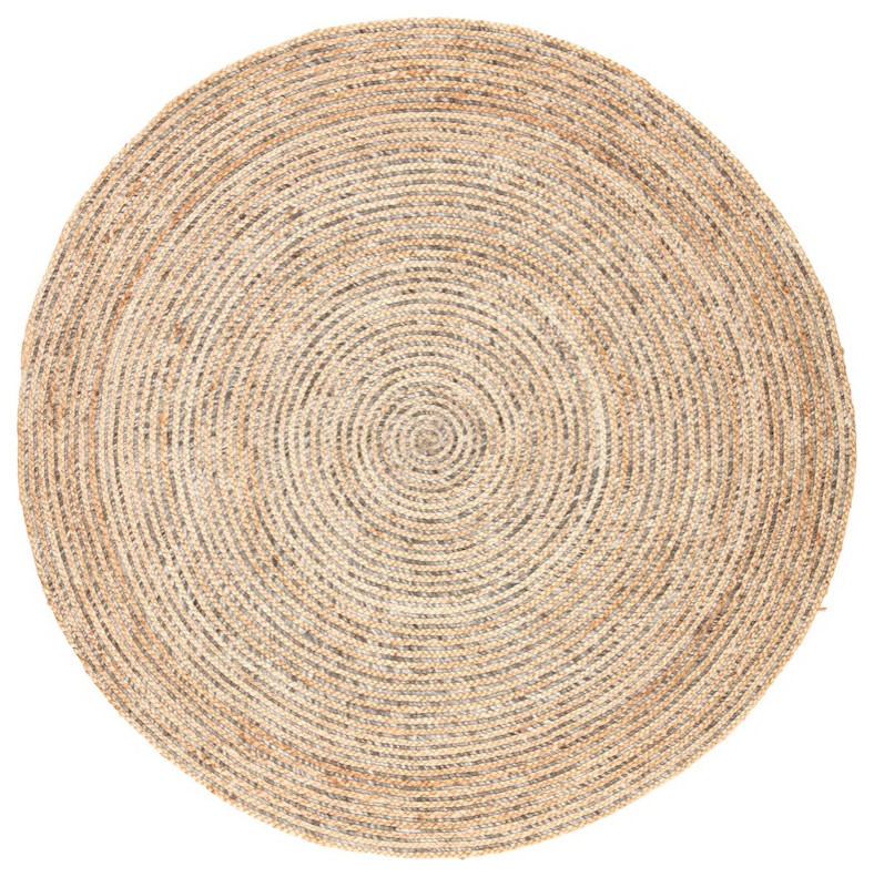 Jaipur Living Hastings Natural Solid Beige/ Gray Round Area Rug 6'X6