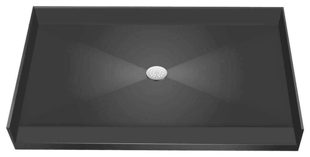 Tile Redi 3048CBFPVC 30"x48" Curbless Shower Pan With Center PVC Drain