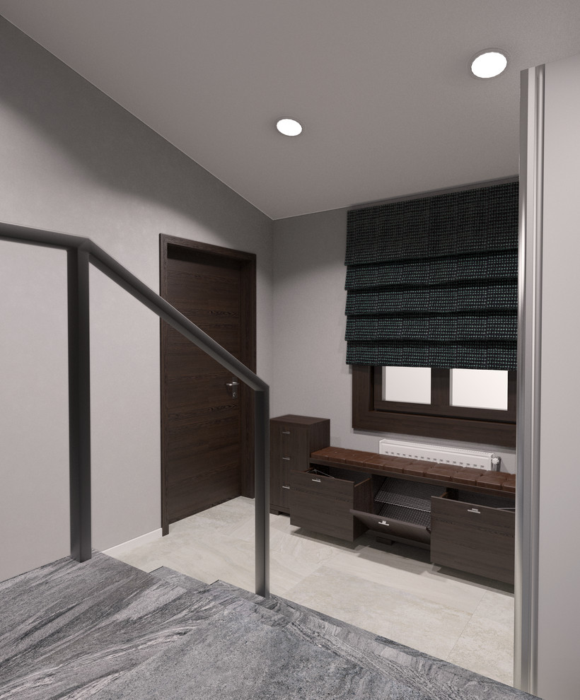 Современный интерьер в срубовом доме