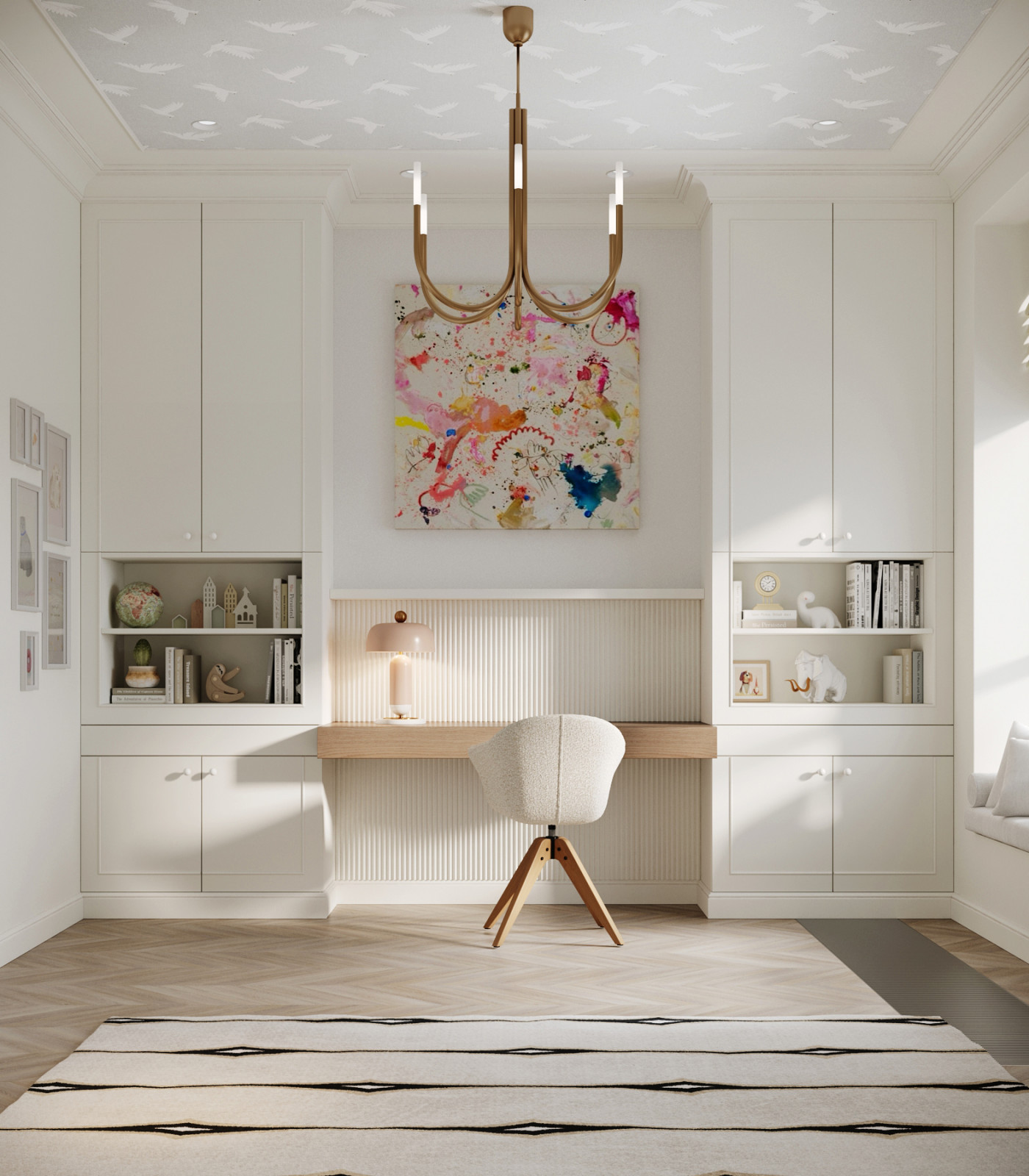 Светлая квартира с французским камином